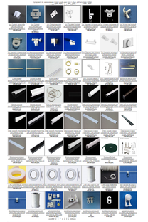 Комплектующие, запчасти для карнизов штор, систем от солнца