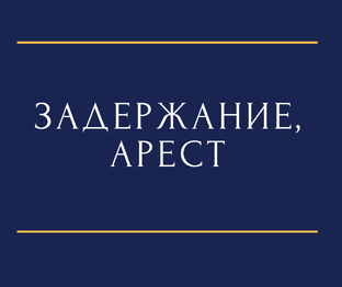 Задержание, подписка, арест и т.д.