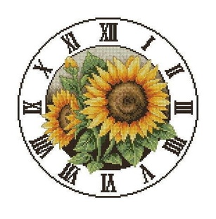 Часы подсолнухи