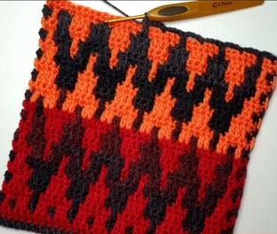 Вставная мозаика крючком. УЗОРЫ!