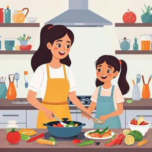 Готовим с дочей!!