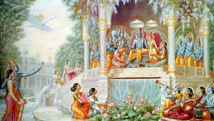 С Вайкунтхи, не падают в материальный мир. 