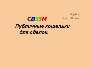 Публичные кошельки CBS5M. 