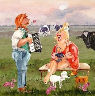 Рыболовы и отдыхающие.