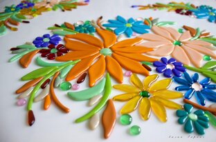 Декор из цветного стекла