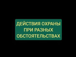 Действия охраны по обязанностям