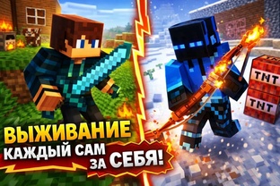 Выжывание каждый сам за себя в майнкрафт 