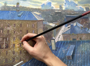 Пишу темперой