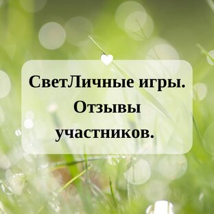 Отзывы о СветЛичных играх