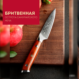 ダマスカス鋼からKiuomi野菜ナイフVG10Кухонный овощной нож японский KIYOMI из дамасской стали 