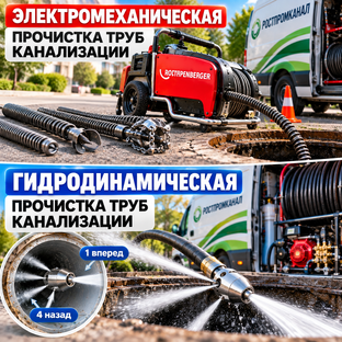 Прочистка Промывка труб канализации