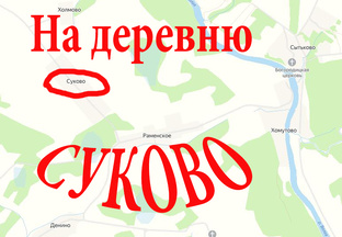 На деревню СУКОВО