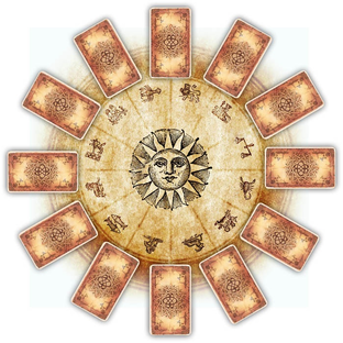 Круг 12 Домов - Годовой расклад на Таро