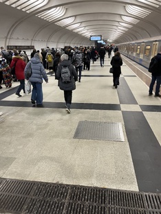 Толпы в Московском метро