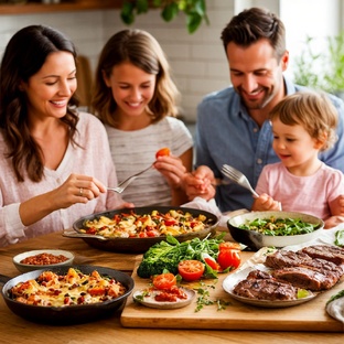 Семейный ужин место встречи для большой семьи