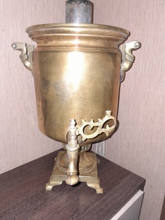 Реставрирую самовар на дровах