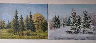 в парке, хм, 30-40см. 