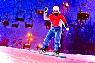 Счастливый Сноубордист