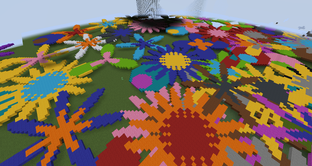 Огромный сад роз в Minecraft