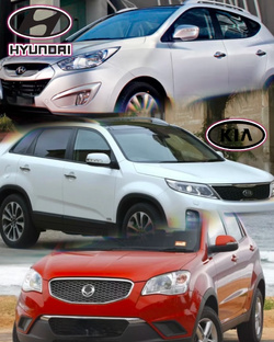 Daewoo, KIA, Hyundai, SsangYong