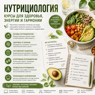 Нутрициология: курсы о питании, здоровье и балансе