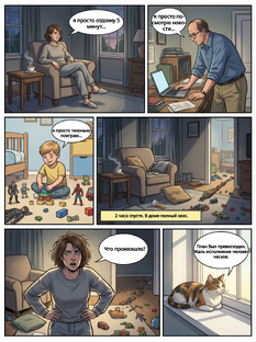 Подборка комиксов про семью