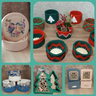 Корзинки из полиэфирного шнура