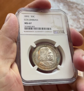 США. 1/2 доллара с изображением Колумба. 1892 год.
