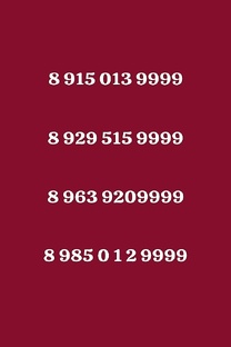 Золотые Vip-номера 9999 г.Москва