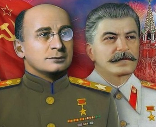 Пошли Сталин с Берией в Ад, навестить Хрущева