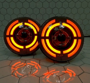 Круглые тюнинг фары 7D от Ledstudio   