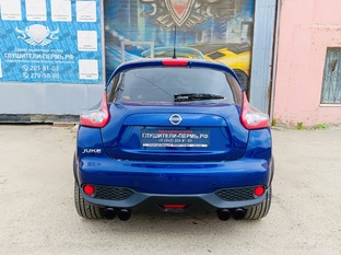 Nissan Juke раздвоение выхлопной системы насадки acrapovic (3)
