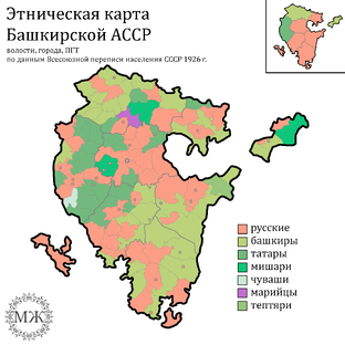 Карты Башкирской АССР 1926