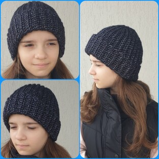 объемная шапка , ручная работа