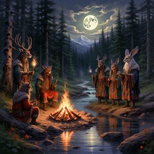 Альбом "Прогулка в лес" электронная музыка с шаманским бубном