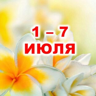 🏵 С 1 по 7 ИЮЛЯ 2024 г. 🌞 