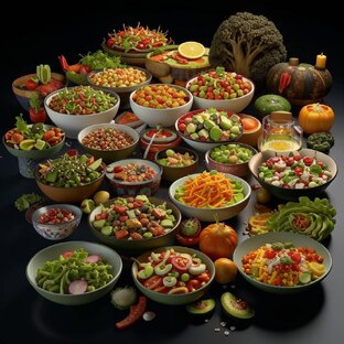 Простые разные салаты