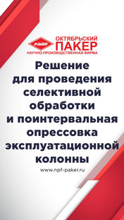 Решение для проведения селективной обработки колонны - 2ПРОК-СО