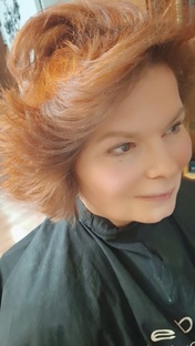 колорирование волос, стрижка