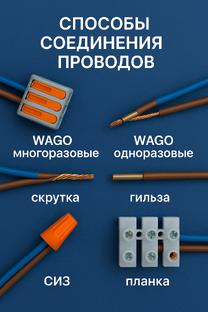 Способы соединения проводов.