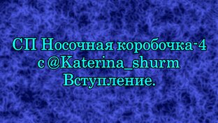 СП Носочная коробочка-4 с Катериной Шурм