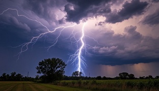 Вспышки в ночном небе