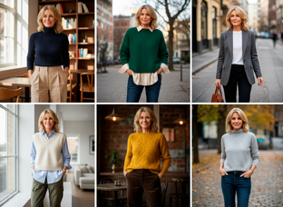 Свитер и блузка: какие фасоны подходят женщине после 40, 50, 60