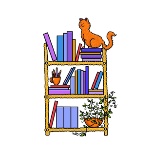 книги на полке