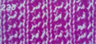 Узоры спицами один, два ряда