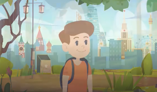 Петя на прогулке