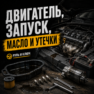 Двигатель, запуск, масло и утечки