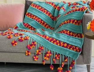 плед крючком схемы и описание