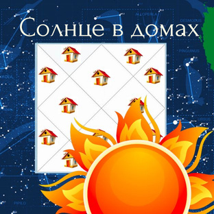 Солнце в домах гороскопа Джйотиш