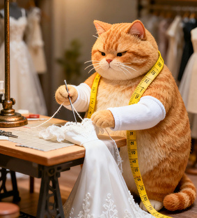 Имбирный кот портной 